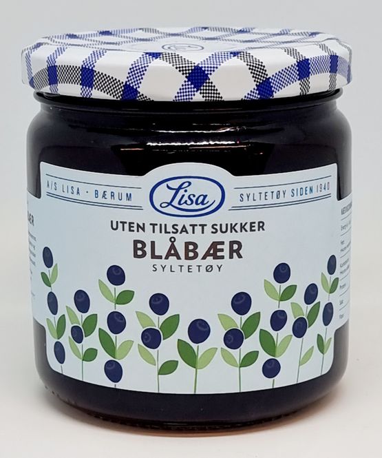 Hovedbilde Blåbærsyltetøy Uten Tilsatt Sukker